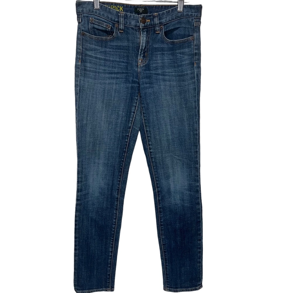 J Crew Toothpick Skinny Jeans Medium-Dark Blue Wash Stretch | size 26